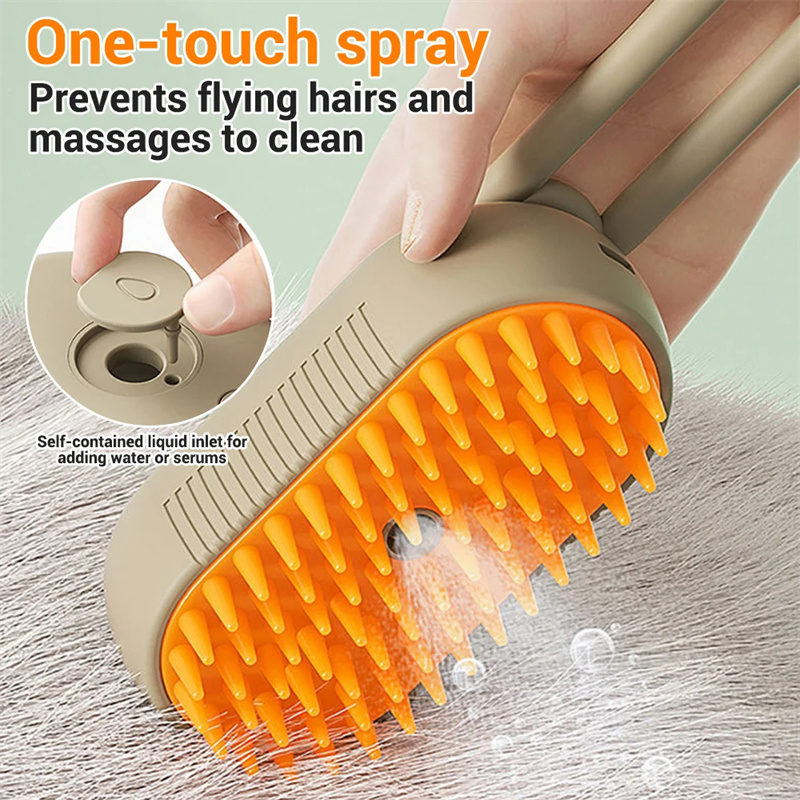 3-in-1 Self-Cleaning Pet Grooming Brush
