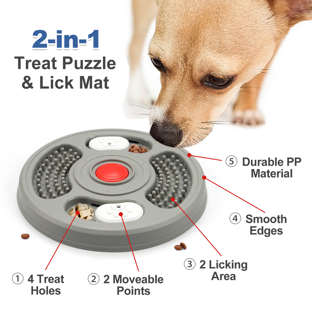 Dog Licking Plate Puzzle Treat Dispenser